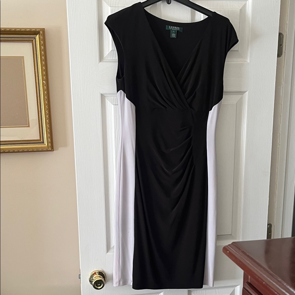 Ralph Lauren Black and White Midi Dress